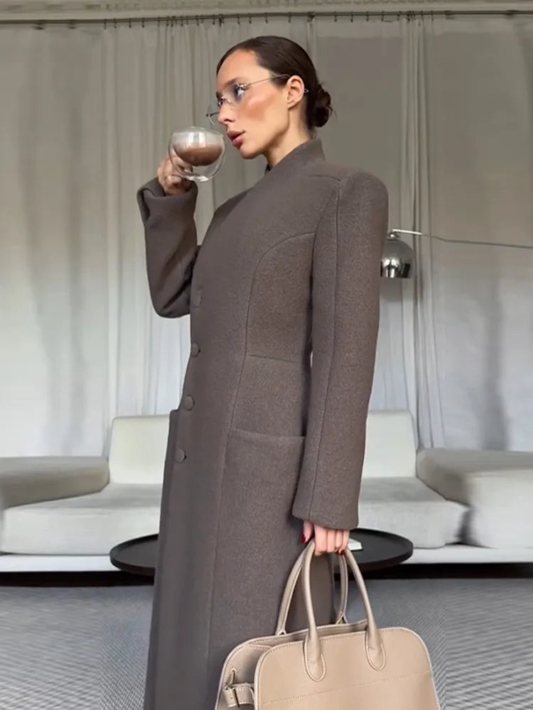 Manteau mode sculptural – manteau design moderne pour femme