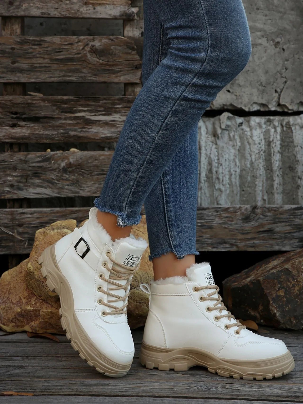 Bottes Mi-Mollet Fourrure Femme