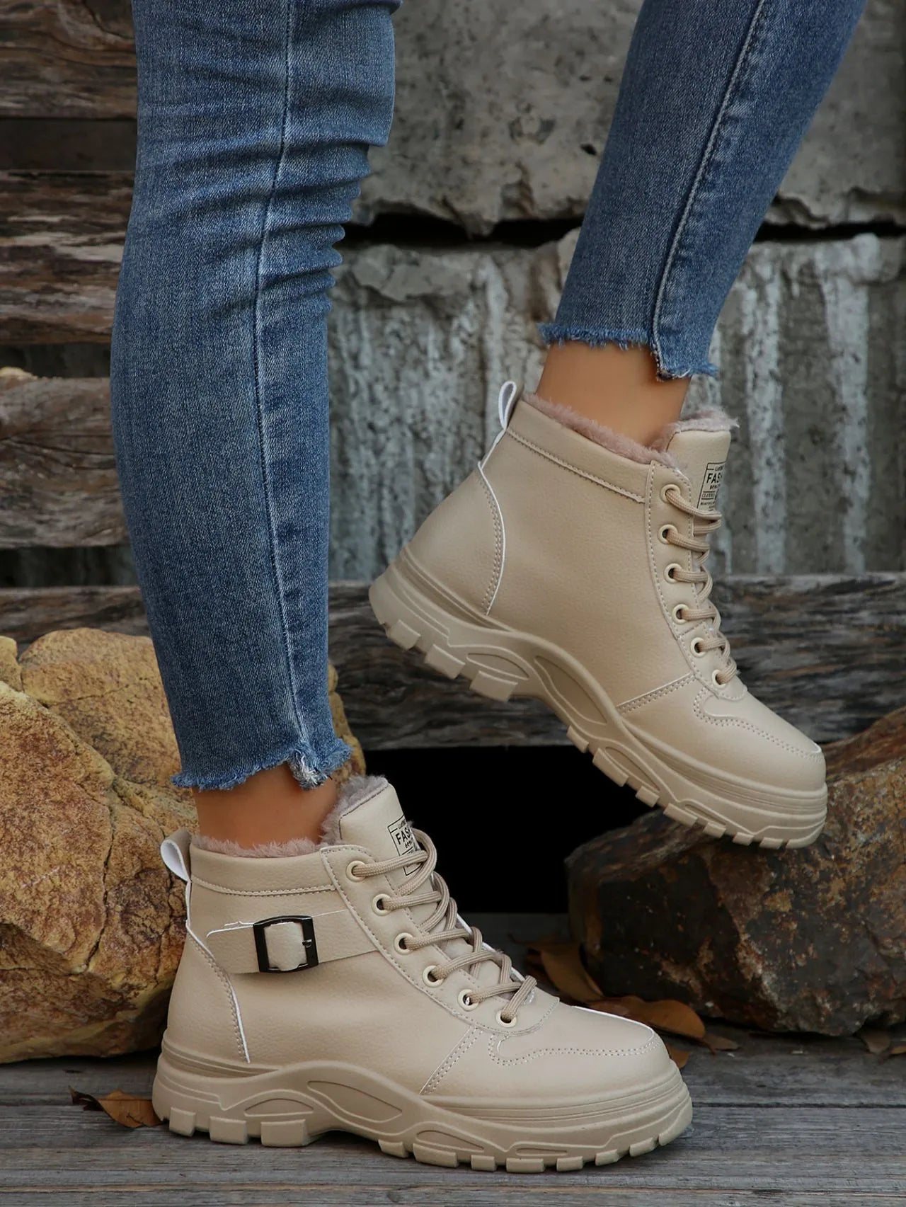 Bottes Mi-Mollet Fourrure Femme