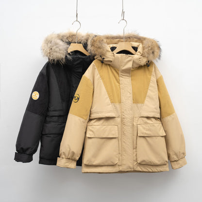 Parka d’Hiver Premium à Capuche Fourrure – Protection Thermique & Style Urbain