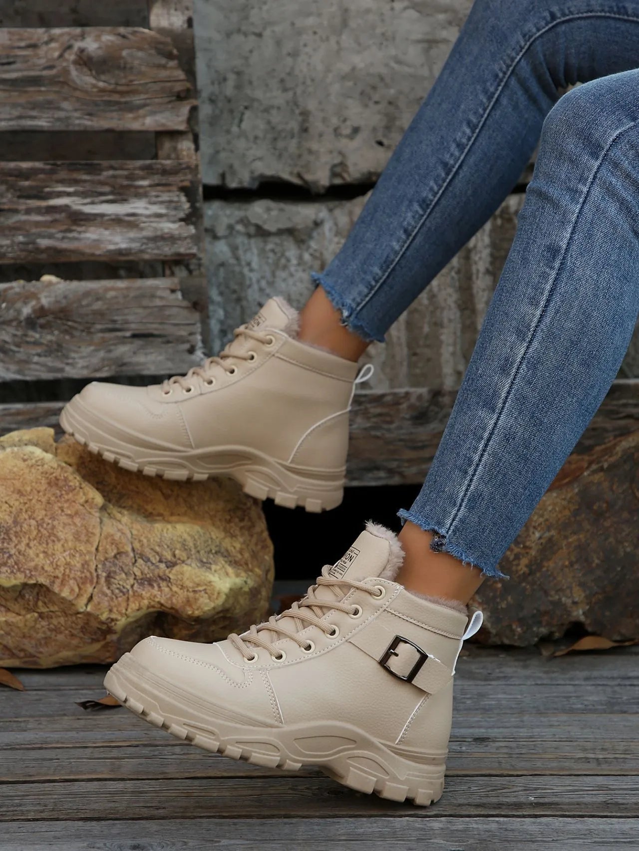 Bottes Mi-Mollet Fourrure Femme