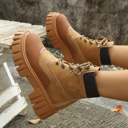 Bottines Chunky Bicolores – Style Urbain, Confort Absolu et Look Audacieux