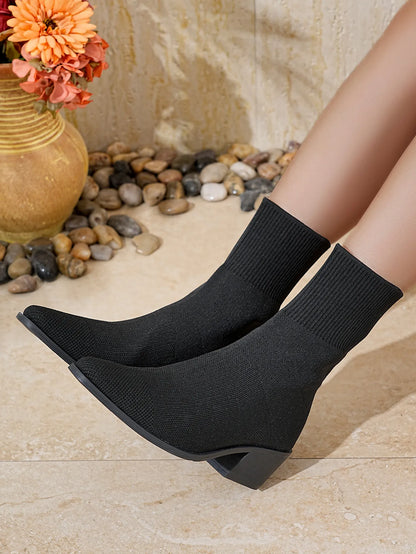 Bottines tendance à effet chaussette