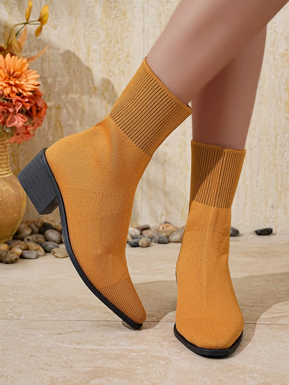 Bottines tendance à effet chaussette