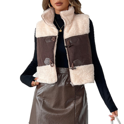 Gilet Sans Manches Bimatière en Moumoute - Style Cosy & Chic Automne-Hiver