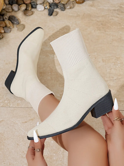 Bottines tendance à effet chaussette