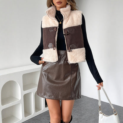 Gilet Sans Manches Bimatière en Moumoute - Style Cosy & Chic Automne-Hiver