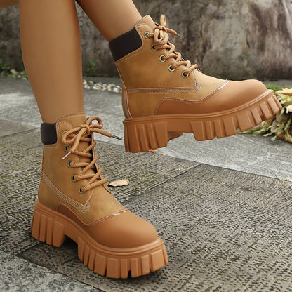 Bottines Chunky Bicolores – Style Urbain, Confort Absolu et Look Audacieux