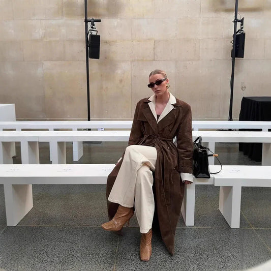 Veste croisée, imperméable à large col croisée, imperméable à large col