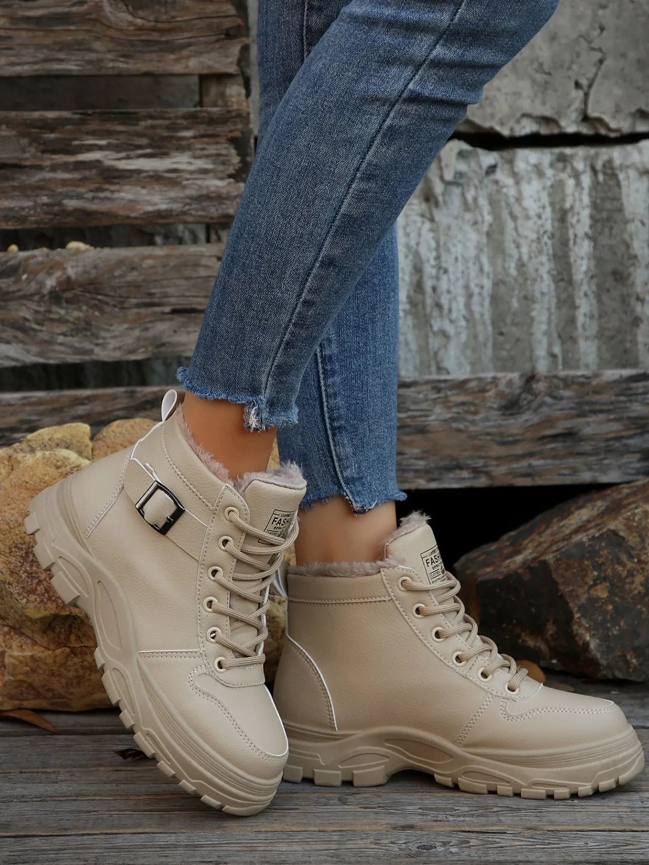 Bottes Mi-Mollet Fourrure Femme